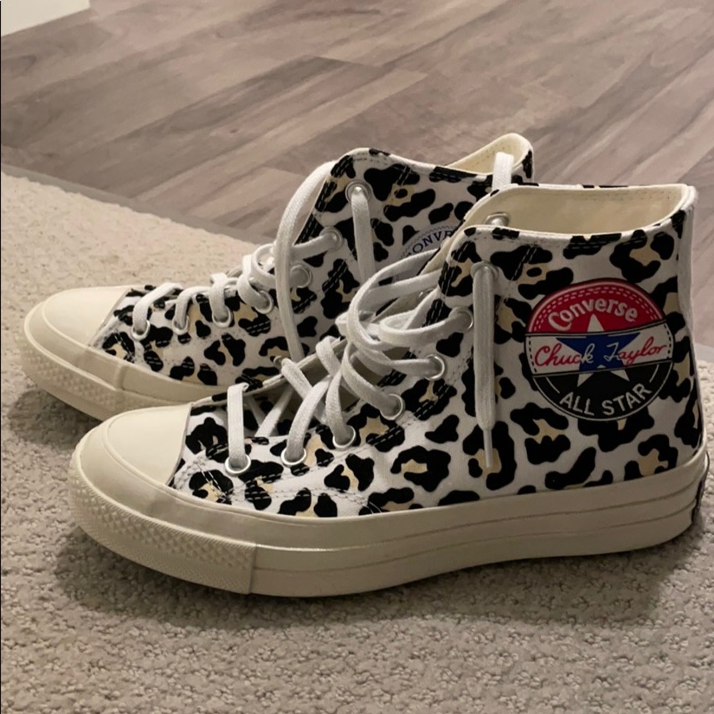 NEW limited edition leopard high top Converse